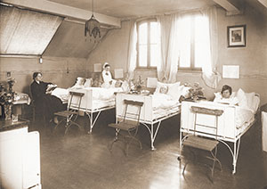 Historisches Patientenzimmer
