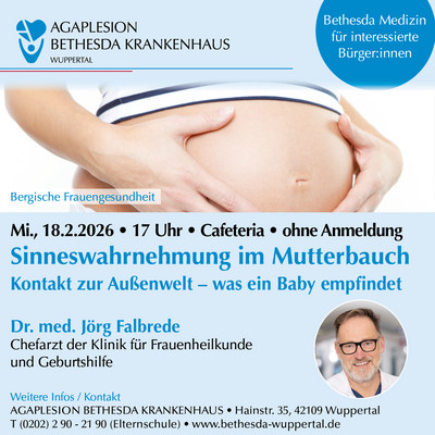 Veranstaltungshinweis: Sinneswharnehmung im Mutterbauch