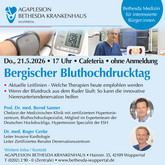 Bergischer Bluthochdrucktag 2026 in Wuppertal – Moderne Therapien, Expertenvorträge & kostenfreie Teilnahme