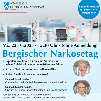 Anzeige zum Bergischen Narkosetag